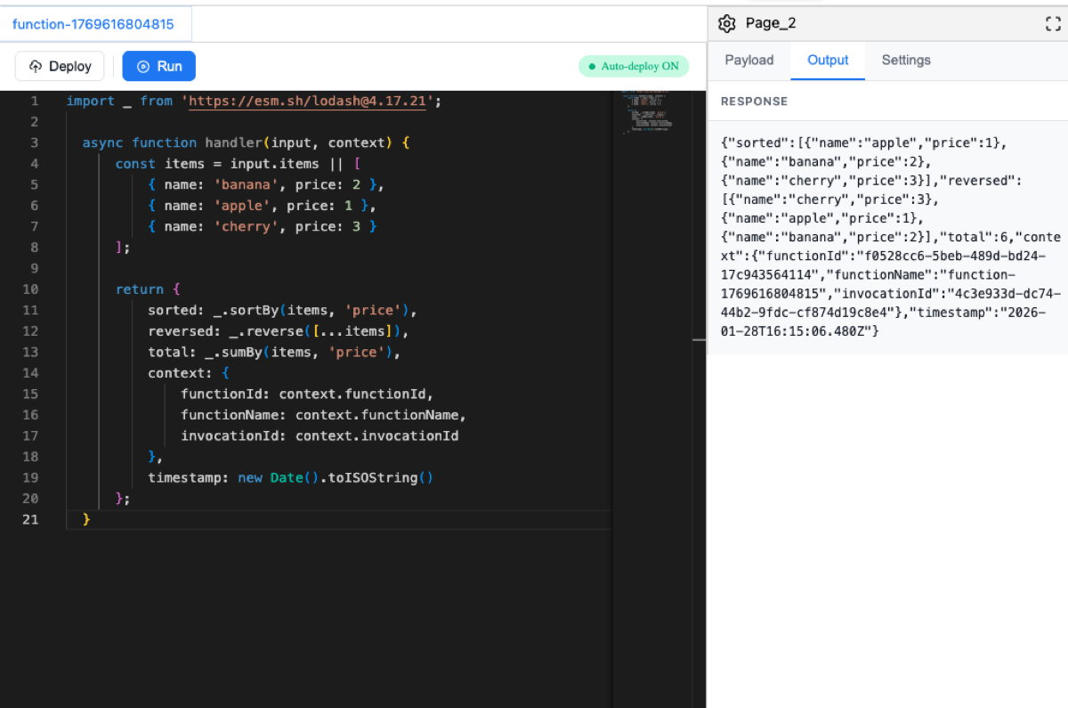 Function Editor Preview